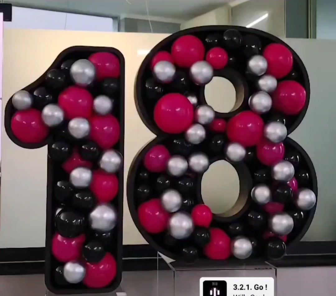 Numero porta palloncini da h 95 cm
