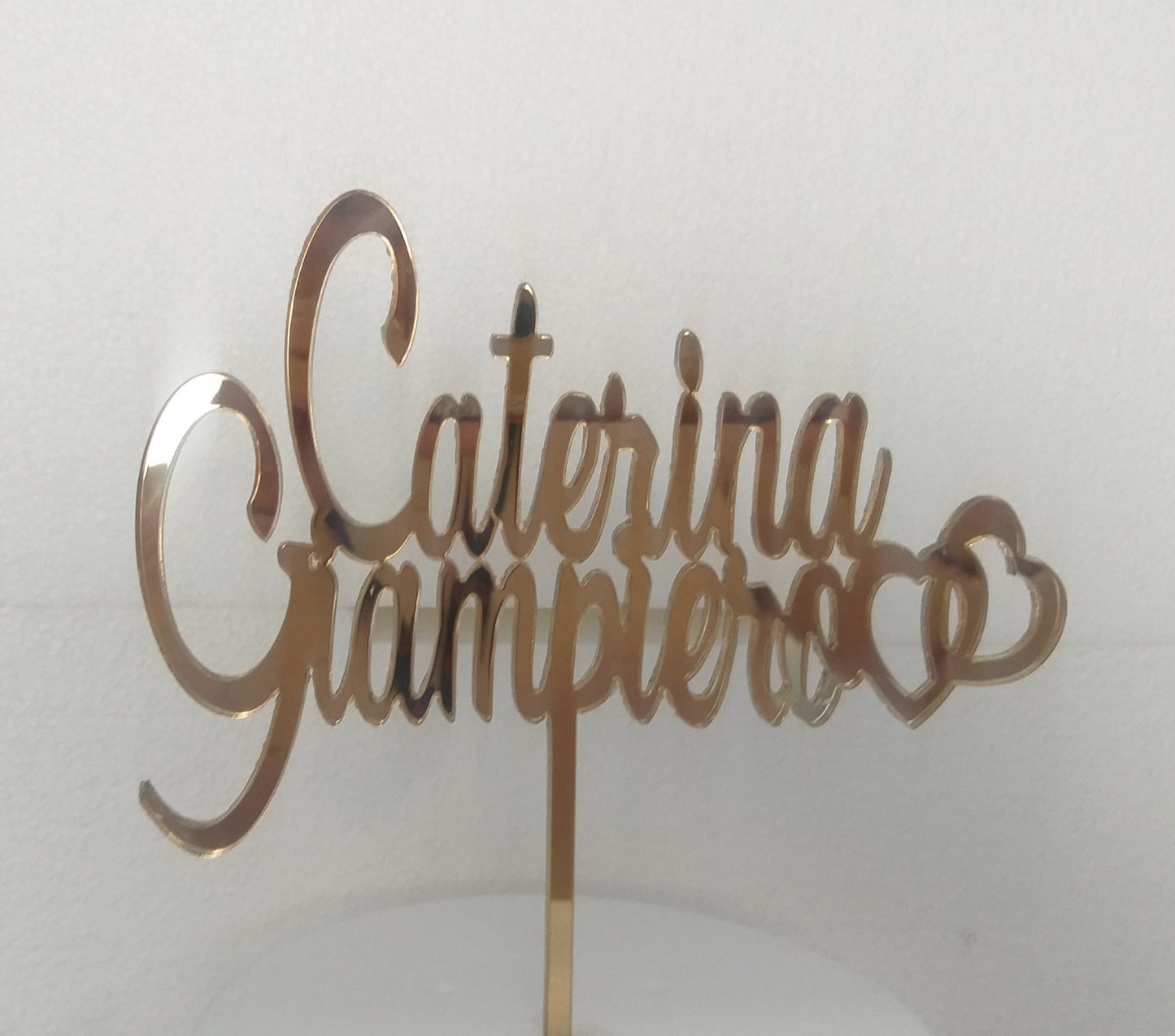 Cake topper personalizzato in plexiglass