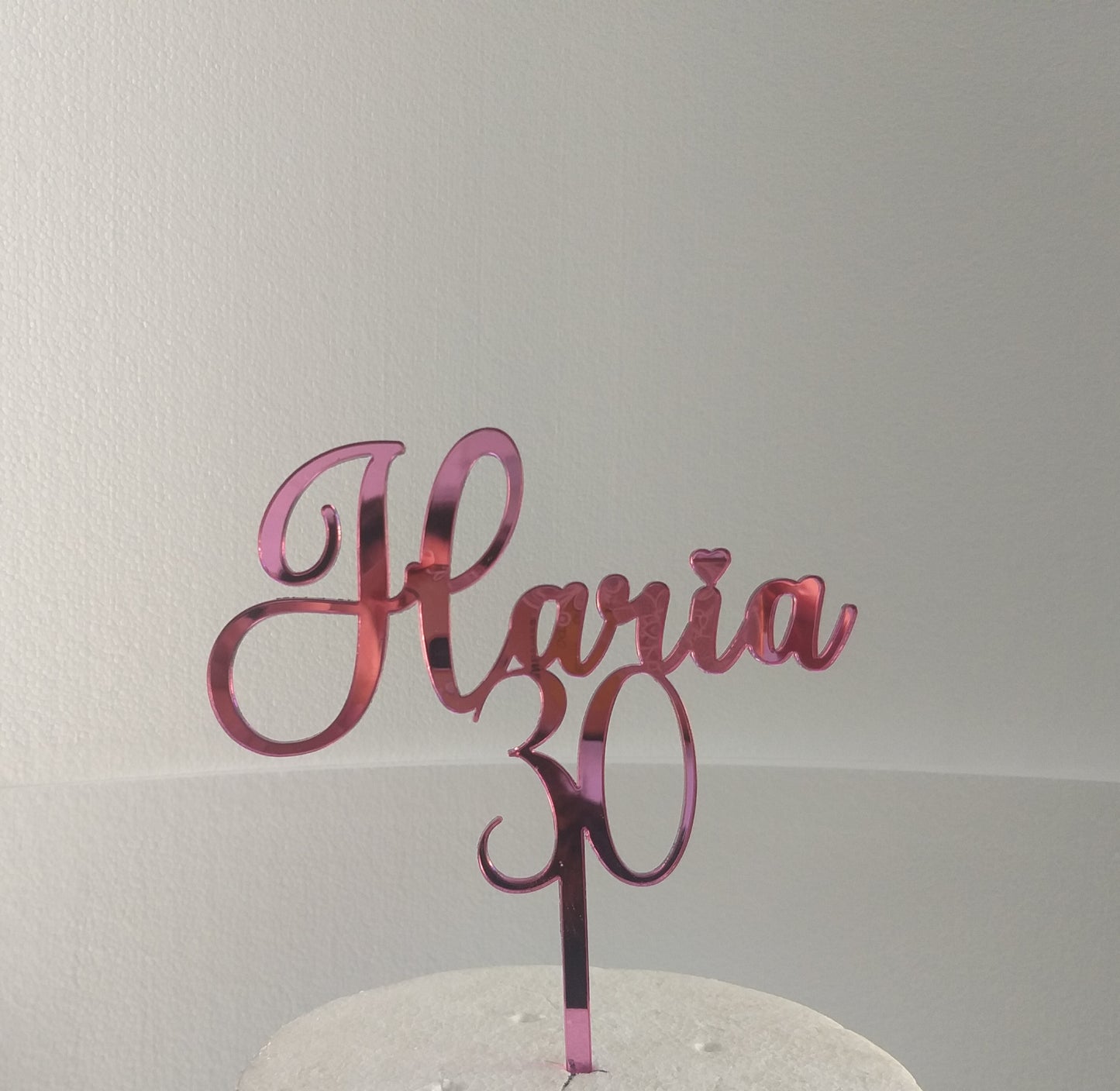 Cake topper personalizzato in plexiglass