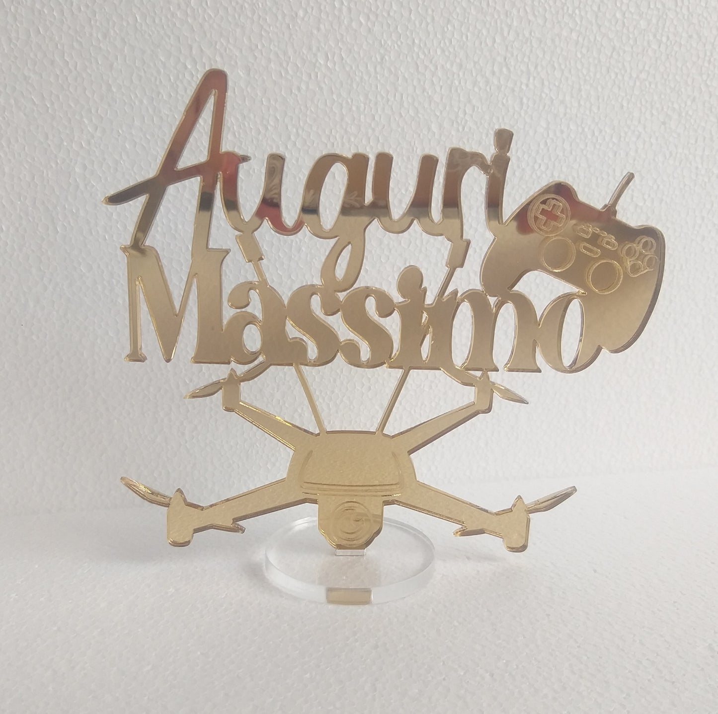 Cake topper personalizzato in plexiglass