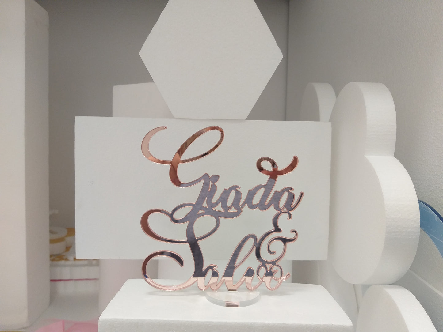 Cake topper personalizzato in plexiglass