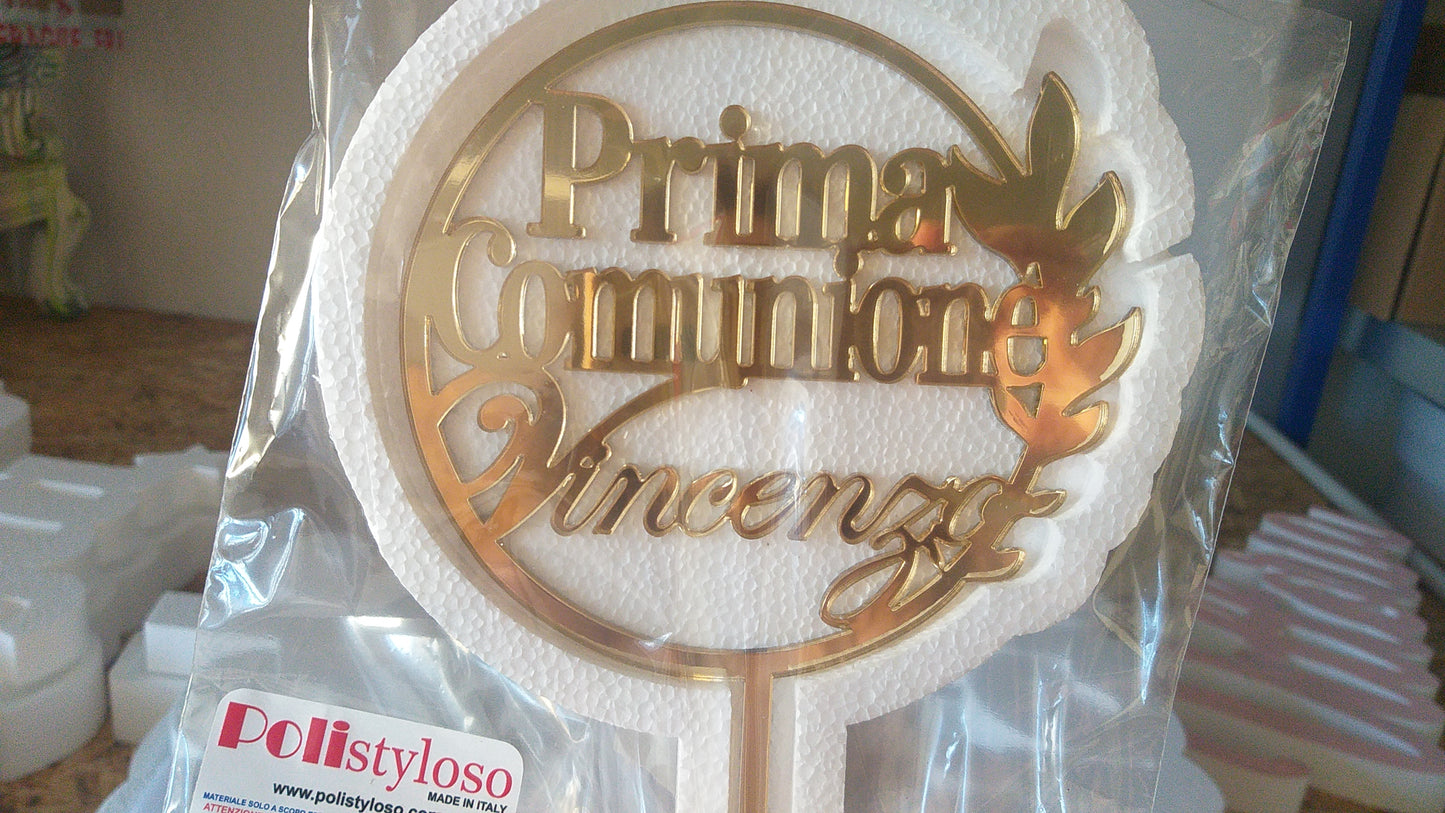 Cake topper personalizzato in plexiglass