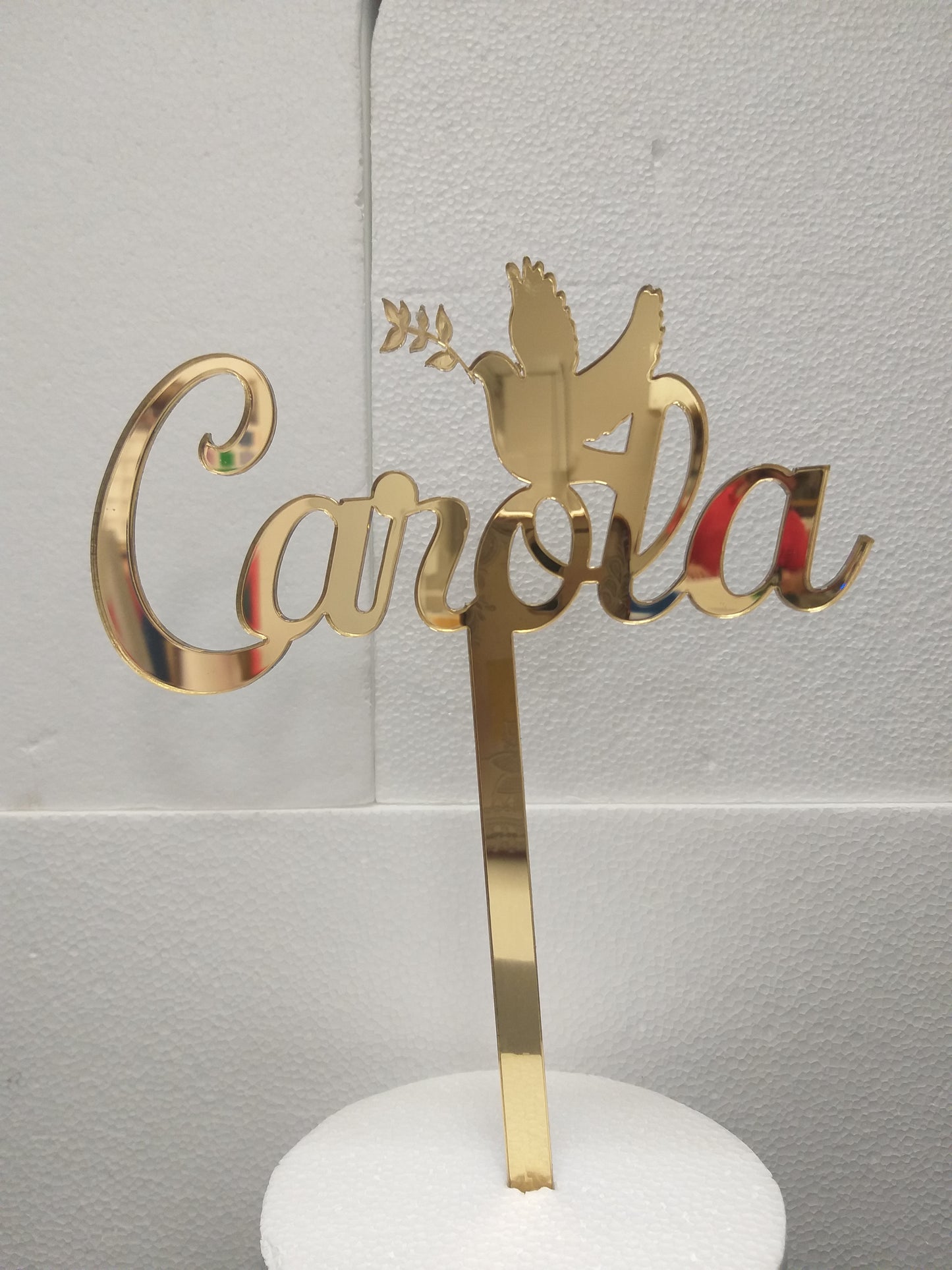 Cake topper personalizzato in plexiglass