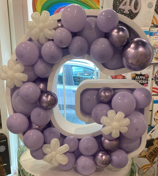 Lettera porta palloncini h 60 cm